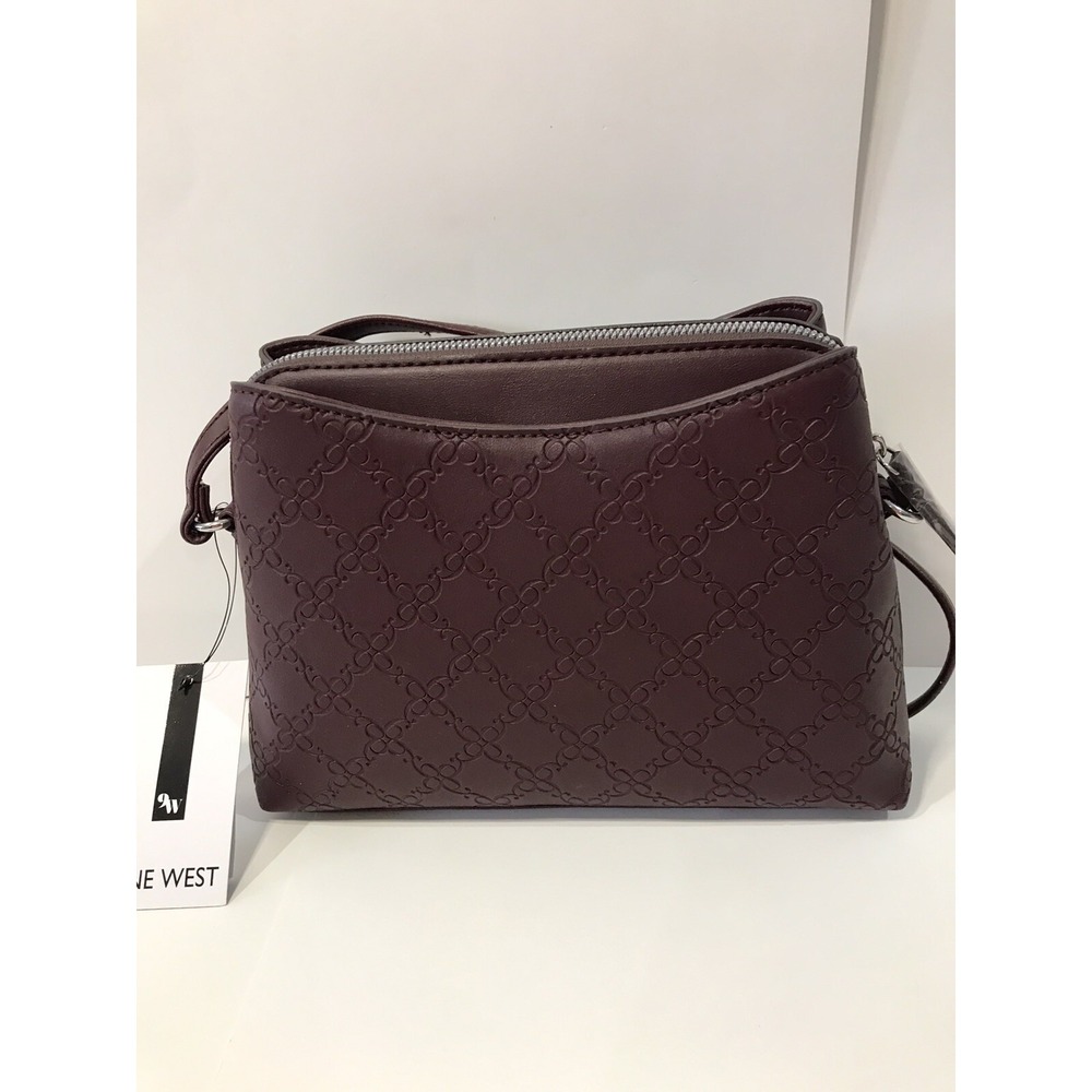 nine west calandra mini merlot cross body‎ faux leather - Picture 2 of 9